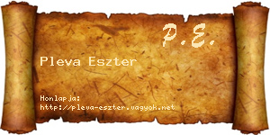 Pleva Eszter névjegykártya