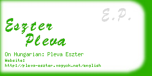 eszter pleva business card